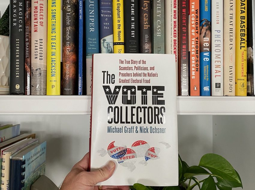 The Vote Collectors, with several other books behind it
